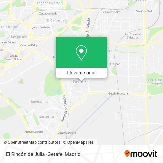 Mapa El Rincón de Julia -Getafe