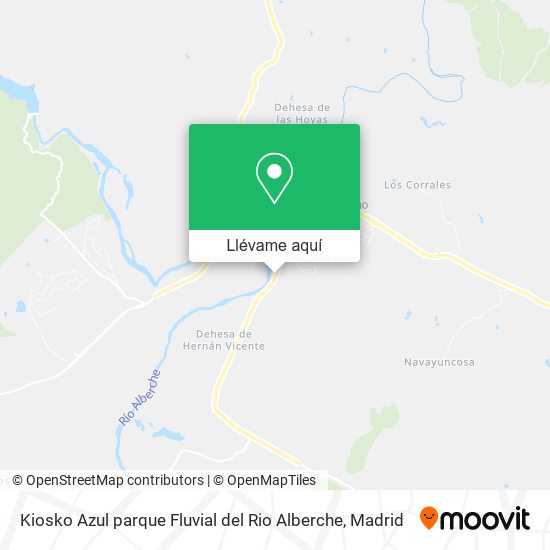 Mapa Kiosko Azul parque Fluvial del Rio Alberche