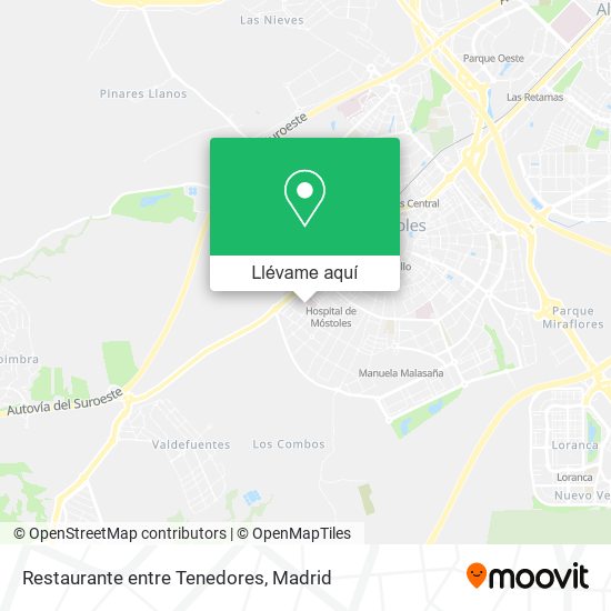 Mapa Restaurante entre Tenedores