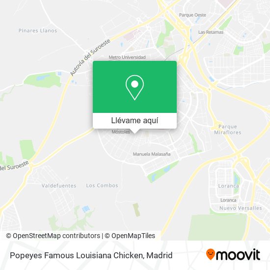 Mapa Popeyes Famous Louisiana Chicken