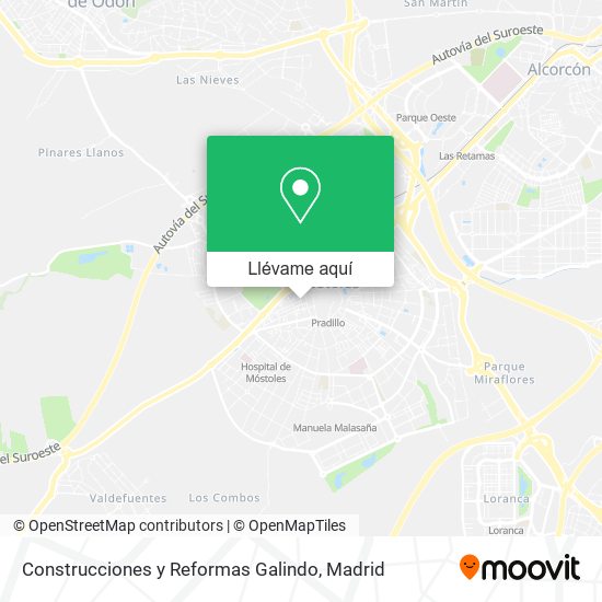 Mapa Construcciones y Reformas Galindo