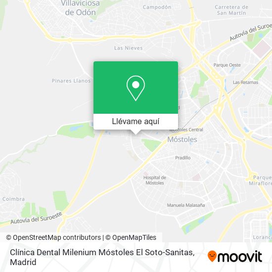 Mapa Clínica Dental Milenium Móstoles El Soto-Sanitas