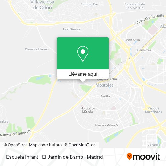 Mapa Escuela Infantil El Jardín de Bambi