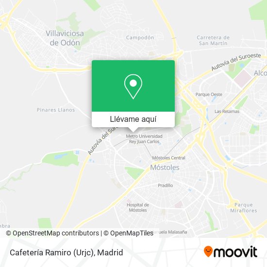 Mapa Cafetería Ramiro (Urjc)