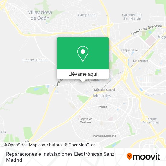 Mapa Reparaciones e Instalaciones Electrónicas Sanz