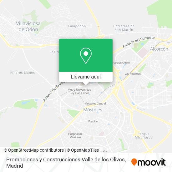 Mapa Promociones y Construcciones Valle de los Olivos