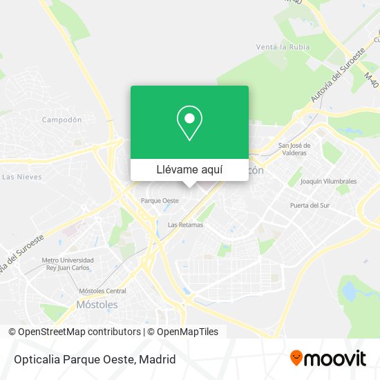 Mapa Opticalia Parque Oeste