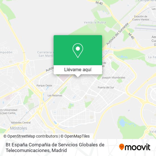 Mapa Bt España Compañía de Servicios Globales de Telecomunicaciones