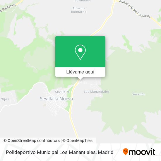 Mapa Polideportivo Municipal Los Manantiales