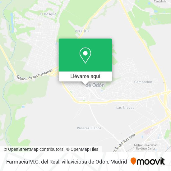 Mapa Farmacia M.C. del Real, villaviciosa de Odón