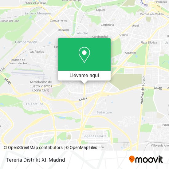 Mapa Terería Distrikt XI