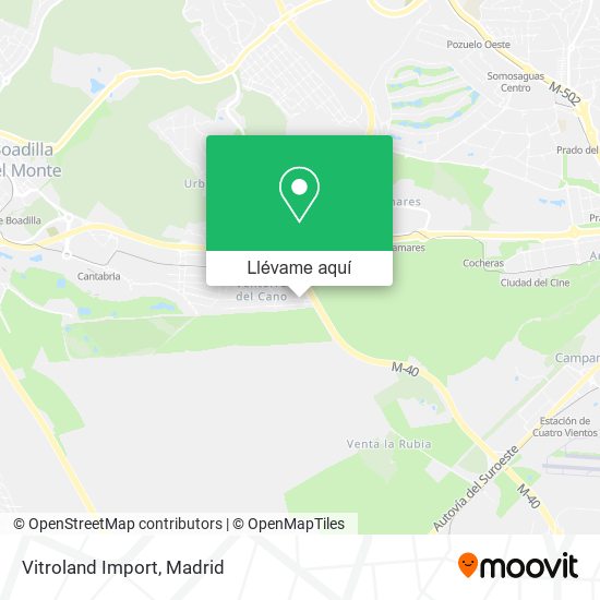 Mapa Vitroland Import