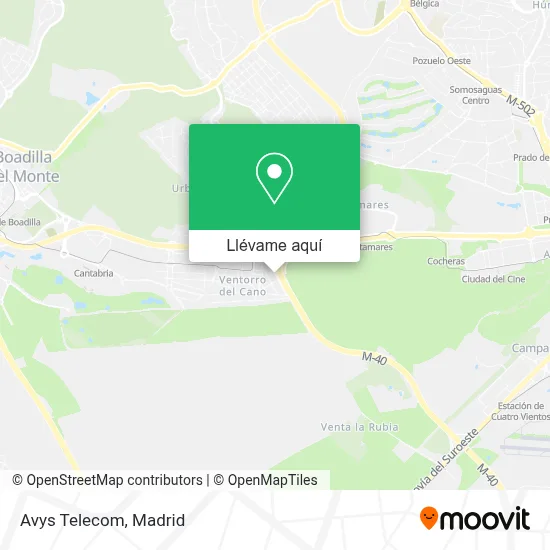 Mapa Avys Telecom