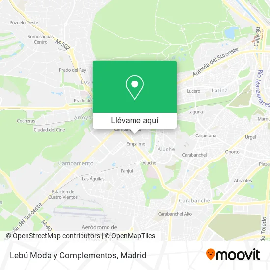 Mapa Lebú Moda y Complementos