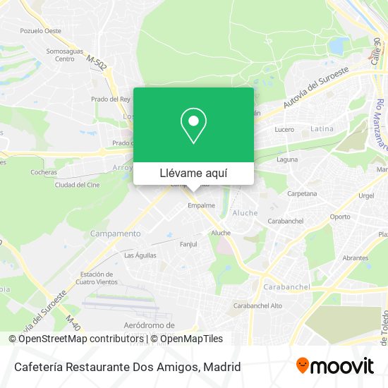 Mapa Cafetería Restaurante Dos Amigos