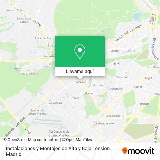 Mapa Instalaciones y Montajes de Alta y Baja Tensión