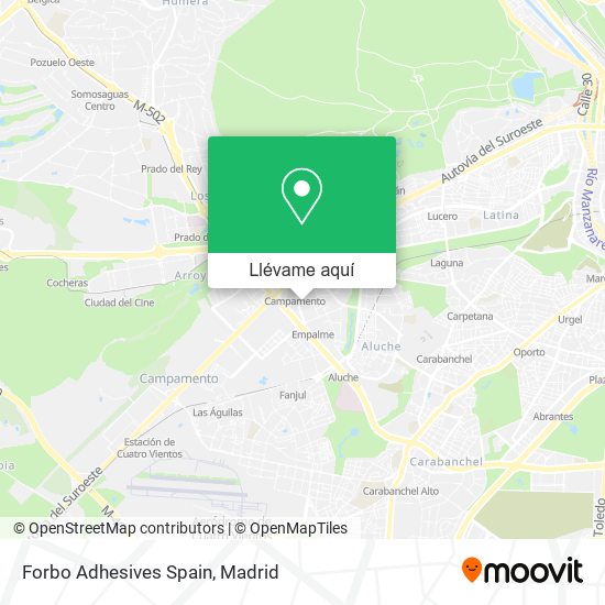 Mapa Forbo Adhesives Spain