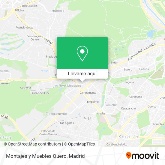 Mapa Montajes y Muebles Quero