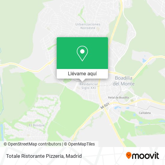 Mapa Totale Ristorante Pizzería