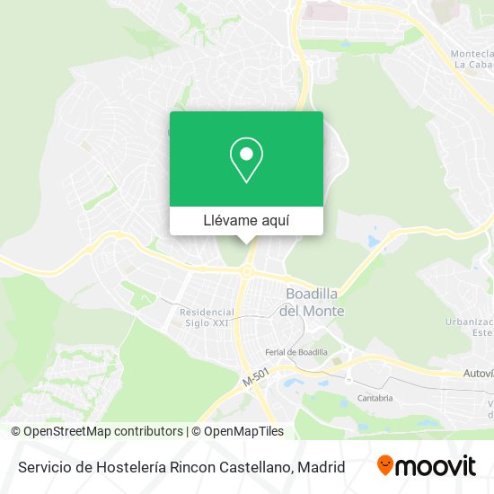 Mapa Servicio de Hostelería Rincon Castellano