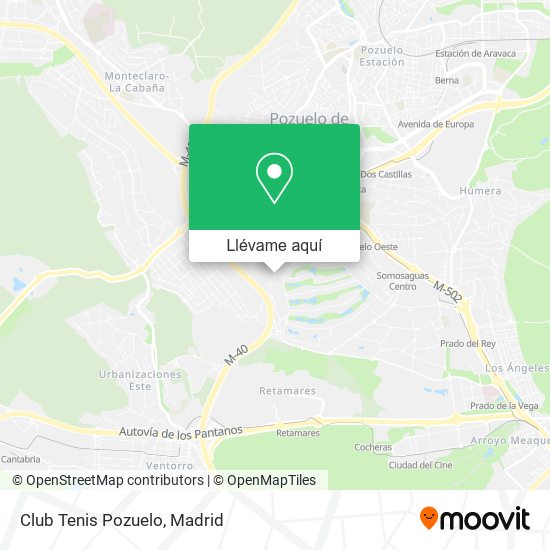 Mapa Club Tenis Pozuelo