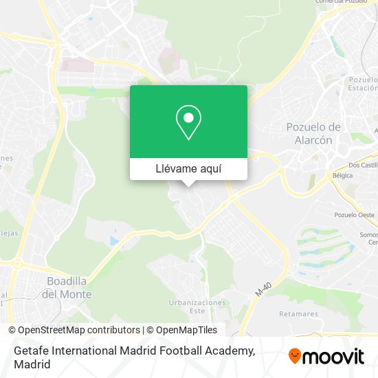 Mapa Getafe International Madrid Football Academy