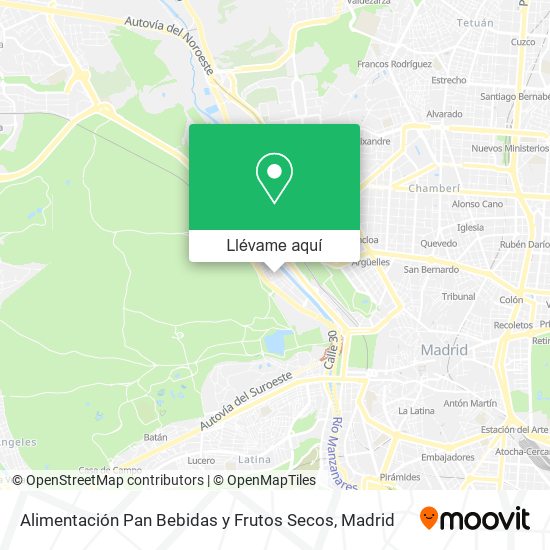 Mapa Alimentación Pan Bebidas y Frutos Secos