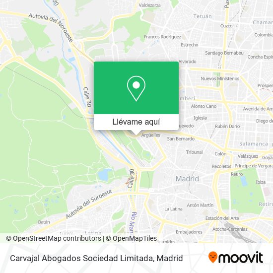 Mapa Carvajal Abogados Sociedad Limitada