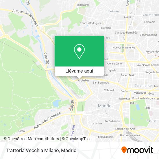 Mapa Trattoria Vecchia Milano