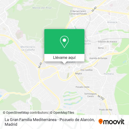 Mapa La Gran Familia Mediterránea - Pozuelo de Alarcón