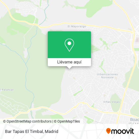 Mapa Bar Tapas El Timbal