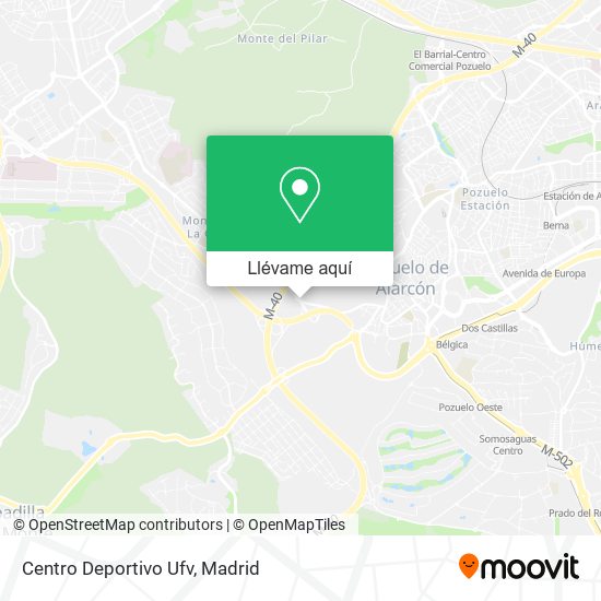 Mapa Centro Deportivo Ufv