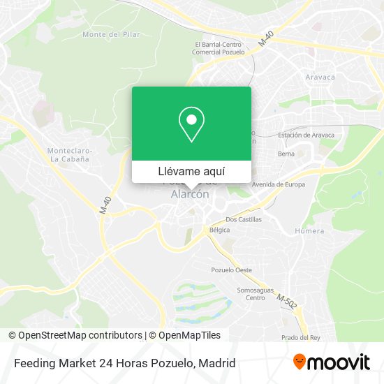 Mapa Feeding Market 24 Horas Pozuelo