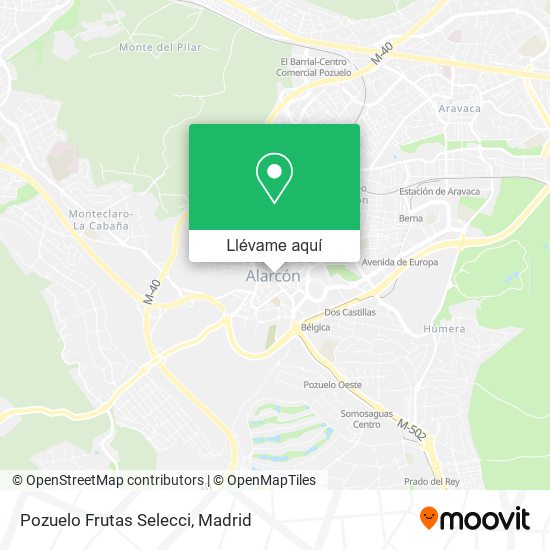 Mapa Pozuelo Frutas Selecci