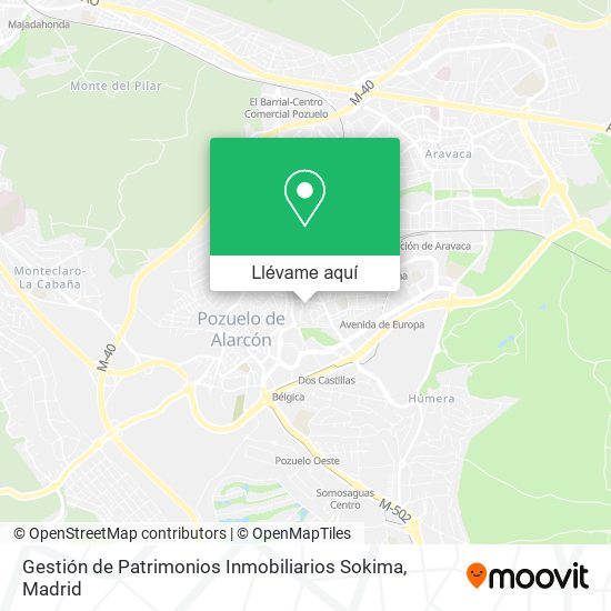 Mapa Gestión de Patrimonios Inmobiliarios Sokima