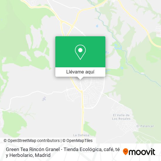 Mapa Green Tea Rincón Granel - Tienda Ecológica, café, té y Herbolario