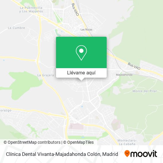 Mapa Clínica Dental Vivanta-Majadahonda Colón