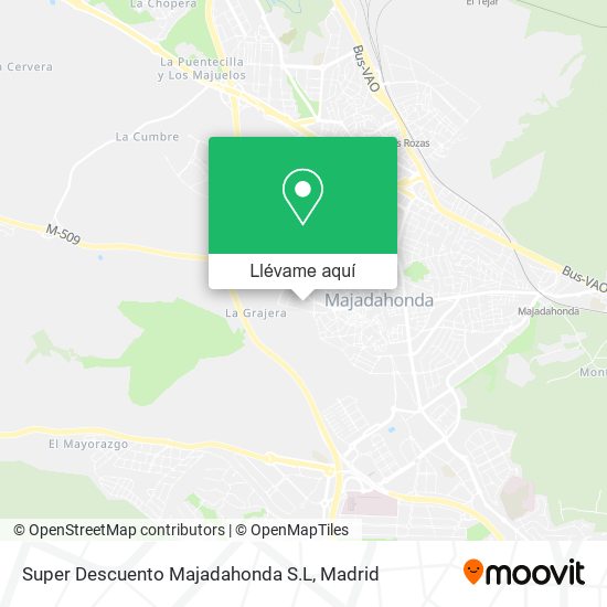 Mapa Super Descuento Majadahonda S.L