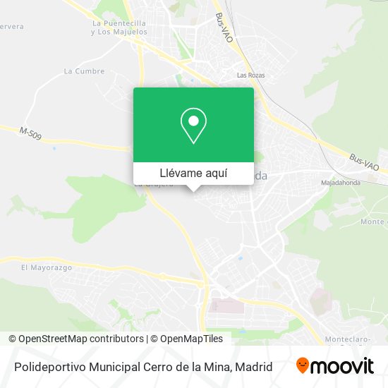 Mapa Polideportivo Municipal Cerro de la Mina