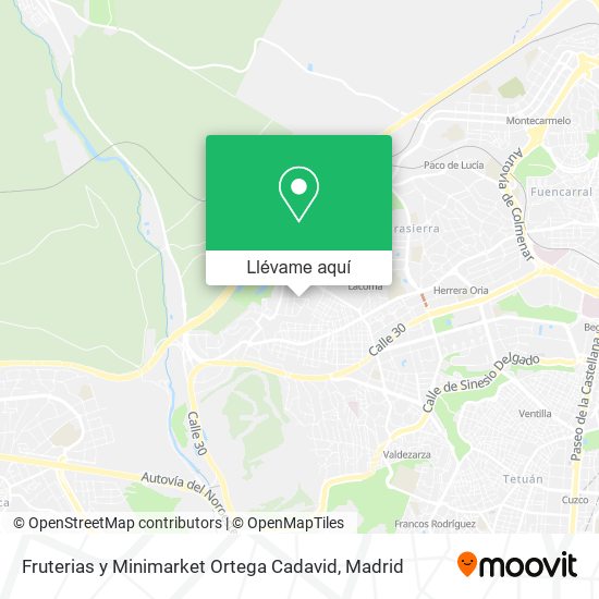 Mapa Fruterias y Minimarket Ortega Cadavid