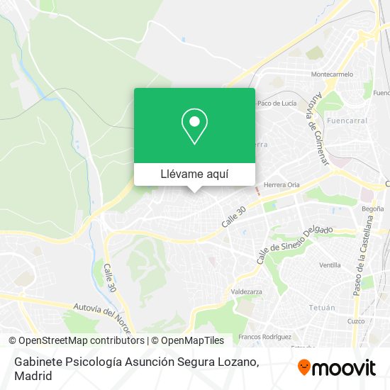 Mapa Gabinete Psicología Asunción Segura Lozano