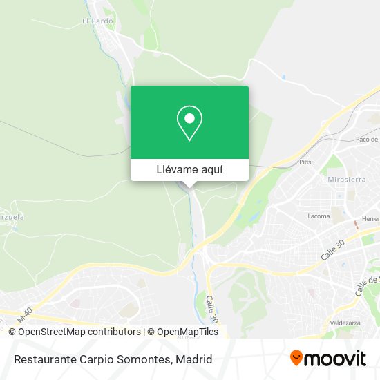 Mapa Restaurante Carpio Somontes