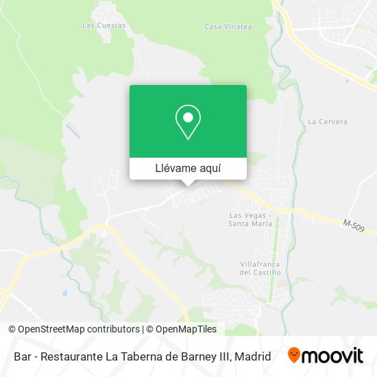 Mapa Bar - Restaurante La Taberna de Barney III