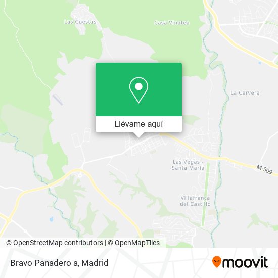 Mapa Bravo Panadero a