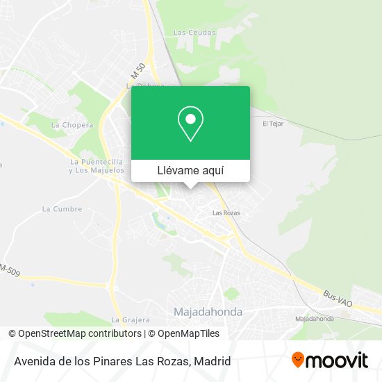 Mapa Avenida de los Pinares Las Rozas