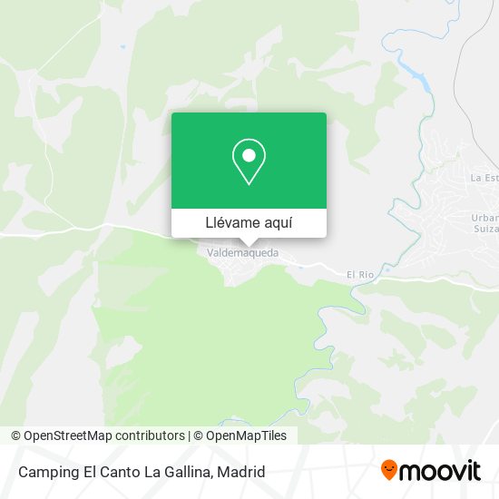 Mapa Camping El Canto La Gallina