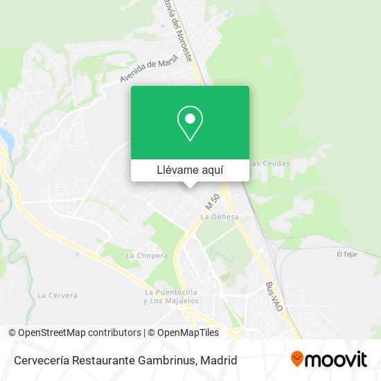 Mapa Cervecería Restaurante Gambrinus