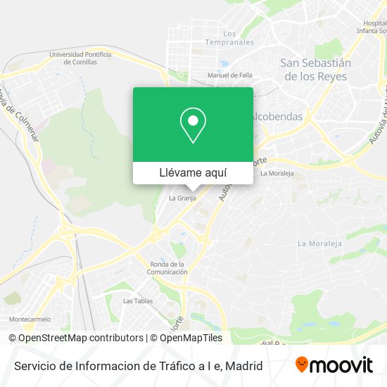 Mapa Servicio de Informacion de Tráfico a I e