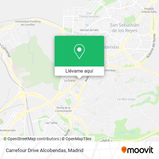 Mapa Carrefour Drive Alcobendas