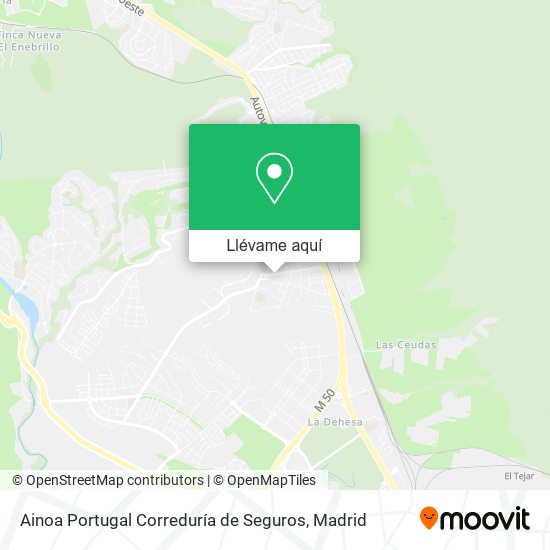 Mapa Ainoa Portugal Correduría de Seguros